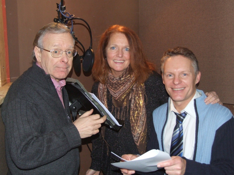 John Leeson, Louise Jameson and Nigel Fairs