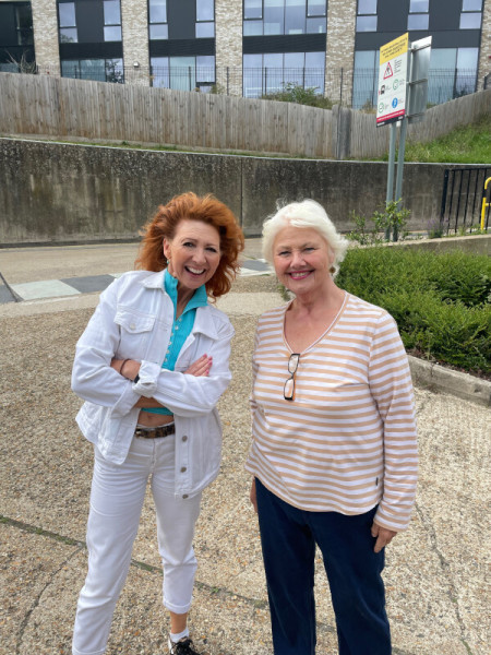 Bonnie Langford (Mel) and Annette Badland (Mrs Chinn)