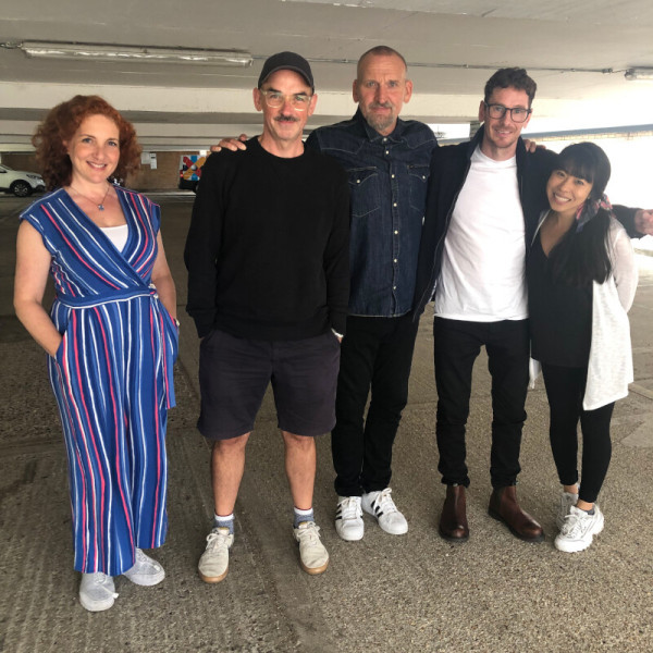 Helen Goldwyn, Ian Conningham, Christopher Eccleston, Gerard Kearns, Ginnia Cheng (c) Big Finish