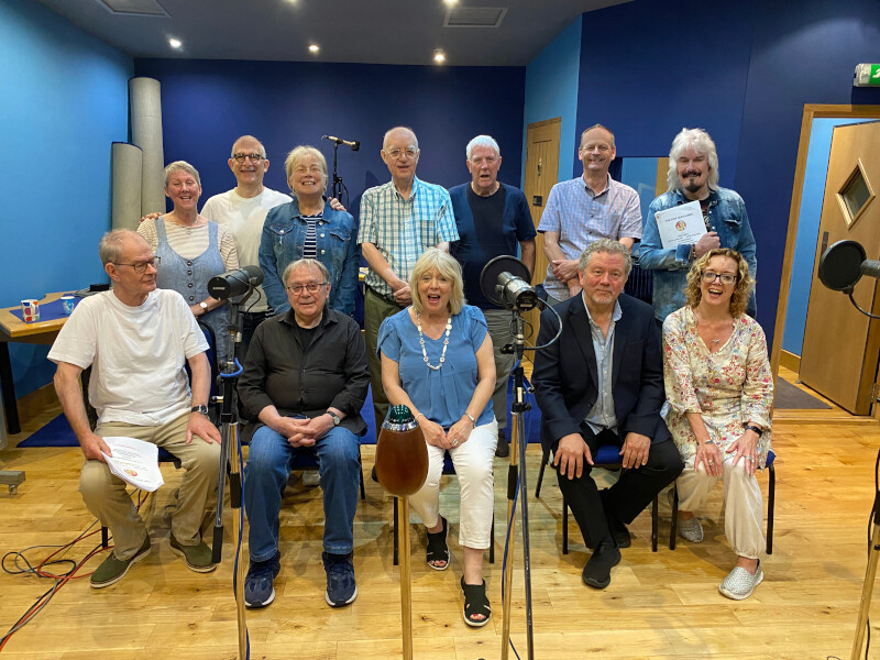 Debbie Hudd, Nick Revell, Carol Smith, Tony Hare, Dave Dixon, Martin Booth, Dirk Maggs, Richard Clegg, Chris Emmett, Alison Steadman, Jon Culshaw and Kate Harbour © Dirk Maggs