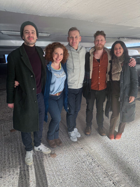 L-R_ Alexander Vlahos, Helen Goldwyn, Christopher Eccleston, Angus Dunican, Elisabeth Yorke-Bolognini