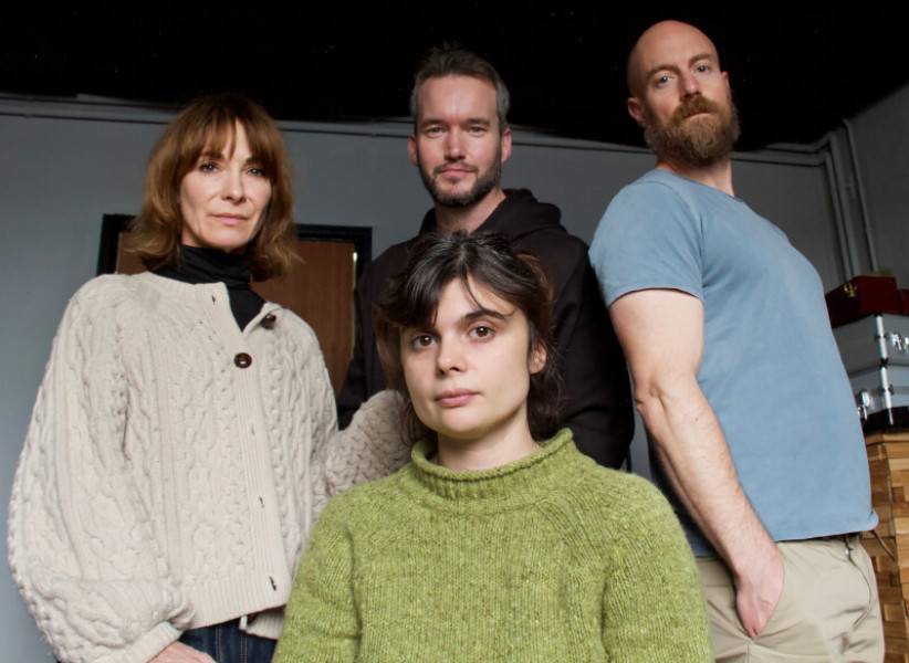 Back row; Nia Roberts, Gareth David-Lloyd, Matthew Gravelle. Front; Gwyneth Keyworth