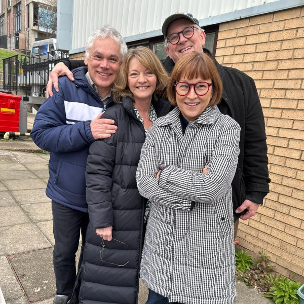 Matthew Waterhouse, Sarah Sutton, Peter Davison, Janet Fielding