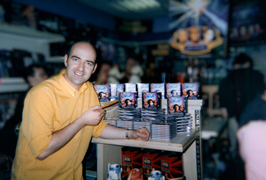 Nicholas Briggs with the CD release of The Sirens of Time (1999) 