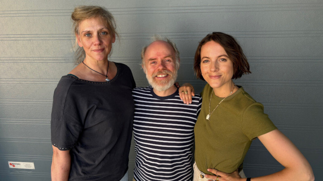 Neve McIntosh, Dan Starkey and Catrin Stewart