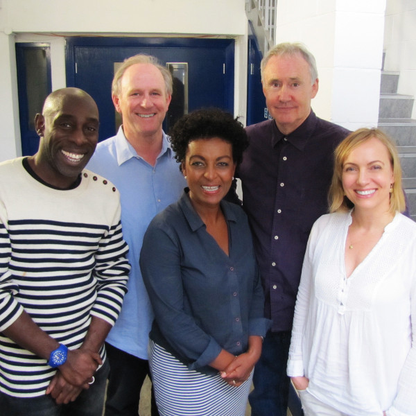 Andrew French, Peter Davison, Adjoa Andoh, Nigel Planer and Lisa Kay